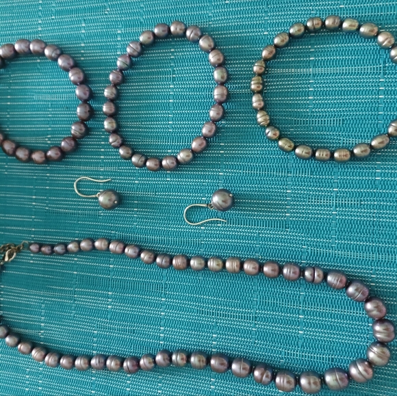 Honora Jewelry - Honora Gray Pearl Bracelet Set